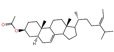 (24E)-24-Ethyl-5a-cholesta-7,24(28)-dien-3b-yl acetate